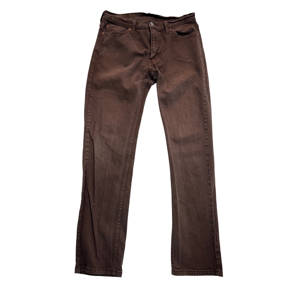 Levis 511 Slim Fit Brown Jeans Mens 30x30 WaterLess 04511-5428 Dark Wash Pants